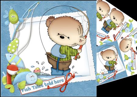 8x8 Fish Tales Told Here Mini Kit