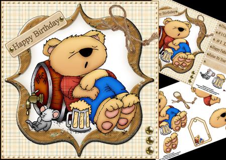 8x8 Birthday Beer Bear Mini Kit