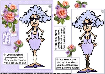 Stella and Her Bra Size Quick Card