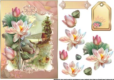 In Love of the Lotus at Sunset Cottage Decoupage
