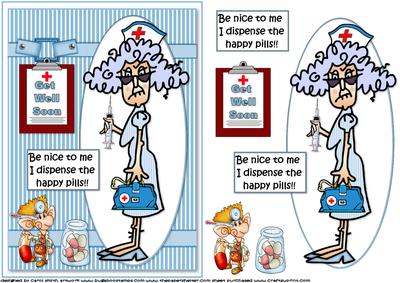 Nurse Stella Has the Happy Pills Quick Card