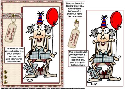 Gus the Trouble with Getting Older Quick Card