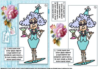 Stella and Her Hour Glass Figure Quick Card