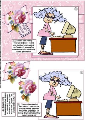 Stella is Suffering from Getting Older Quick Card