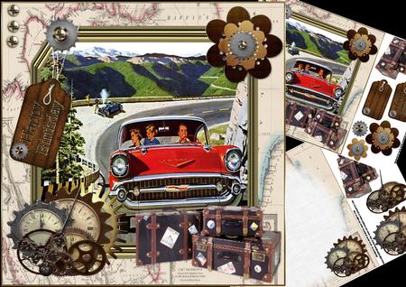 8x8 Vintage Travelers Mini Kit