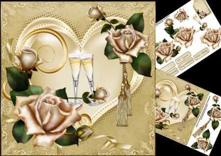 8x8 Golden Wedding Mini Kit