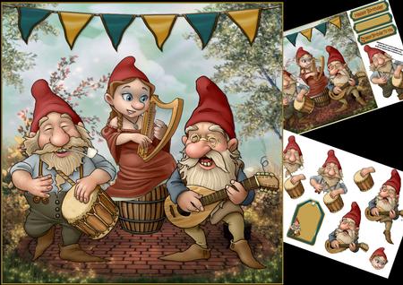 8x8 Gnome Birthday Band Mini Kit