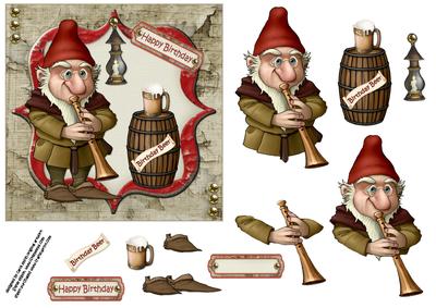 Birthday Beer Piper Gnome