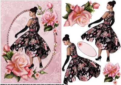 Lady of Fashion with Roses