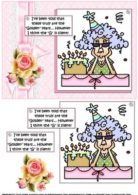 Stella in Her Golden Years Quick Card