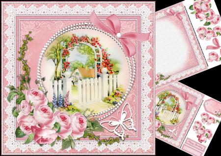 8x8 Peonies at Rosegate Cottage Mini Kit