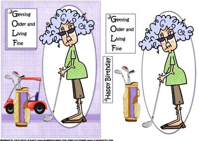 Stella Getting Older with Golf Quick Card