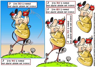 Gordon the Golfer 40th, 50th, 60th, or 70th