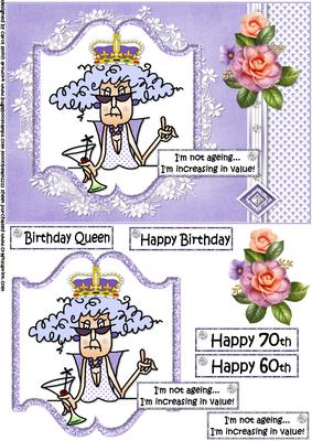 Stella Birthday Queen Quick Card