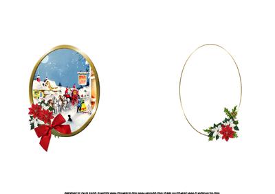 Vintage Christmas Scottie Dog and the Stagecoach Insert