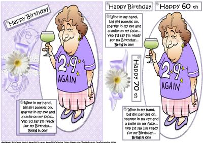 Ethel is Ready for Her Birthday Quick Card