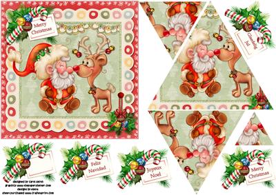 Santa Loves Rudolf Pyramid