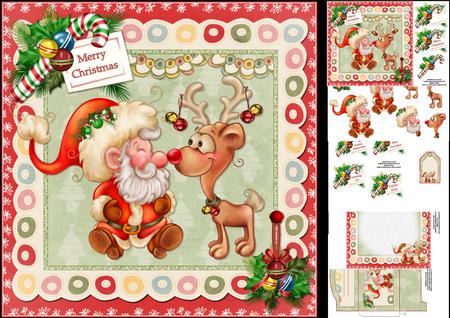 8x8 Santa Loves Rudolf Mini Kit