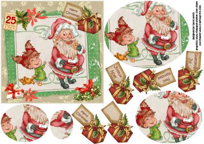 Hello Santa Merry Christmas 4 Languages