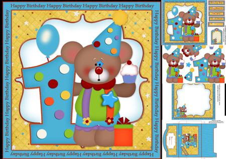 8x8 Birthday Boy Age One Mini Kit