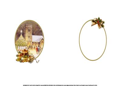 Vintage Christmas Church with Luxury Gifts Pyramid Insert