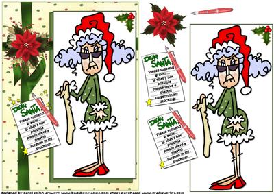 Stella Writes to Santa Quick Card