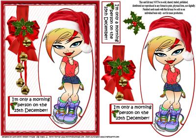 Teen Diva Love Christmas Quick Card