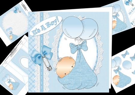 8x8 New Baby Boy Mini Kit