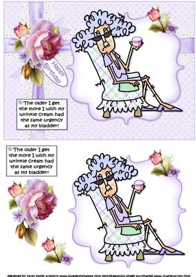 Stella and Her Wrinkle Cream Quick Card