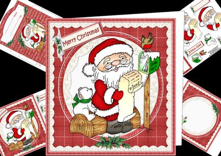 8x8 Santa Reads His Letters Mini Kit