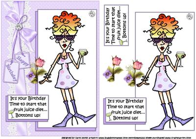 J.j and Her Birthday Diet Quick Card