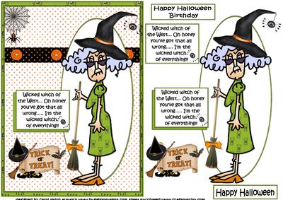 Stella Wicked Witch of the West Quick Card