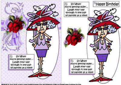 Stella Laughs at Getting Older Quick Card