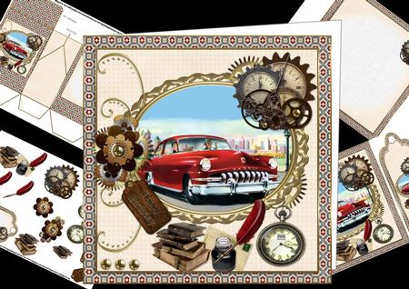 8x8 1950's Vintage Car for the Men Mini Kit