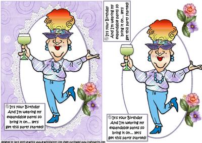 Edna and Her Expandable Pants Quick Card