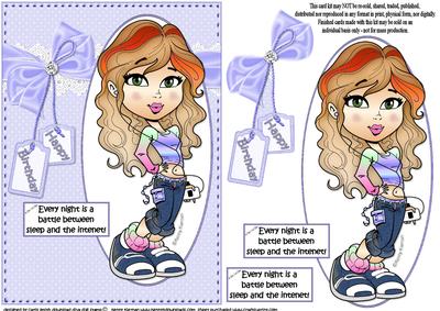 Teen Diva Has Internet Battles Quick Card