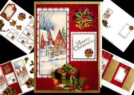 Vintage Christmas Snowy Street Walk Mini Kit