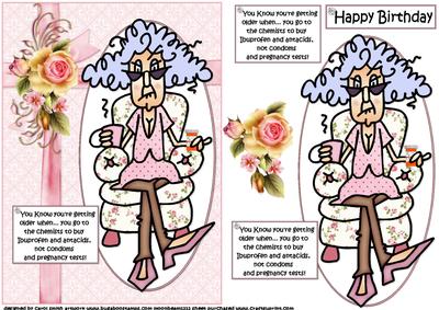 Stella Knows She's Getting Older Quick Card