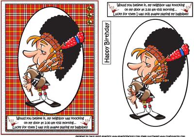 Birthday Bagpiper Pyramid