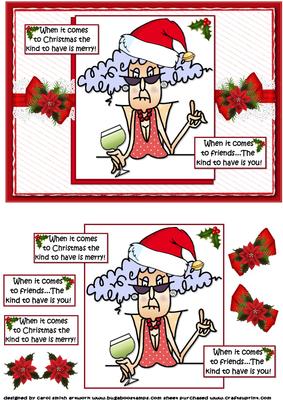 Stella and Her Christmas Friend Quick Card