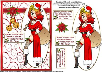 Merry Christmas from Mrs Claus Husband/partner Quick Card
