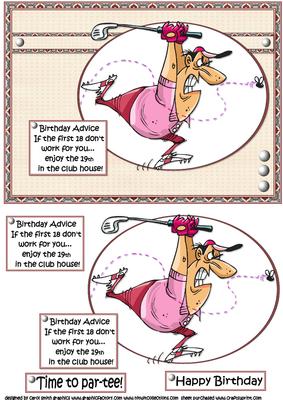 Birthday Advice for the Golfer Quick Card