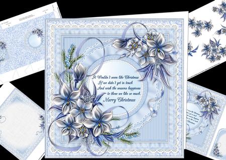 8x8 Christmas Flowers with Verse Mini Kit