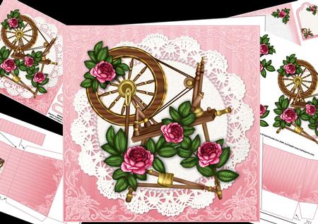 8x8 Spinning Wheel with Roses Mini Kit