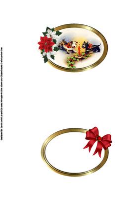 Christmas Vintage Portrait of Westie Dogs Quick Card Insert