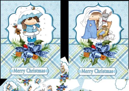 Izzy's Snowy Umbrella and Nativity Choice of Topper Mini Kit