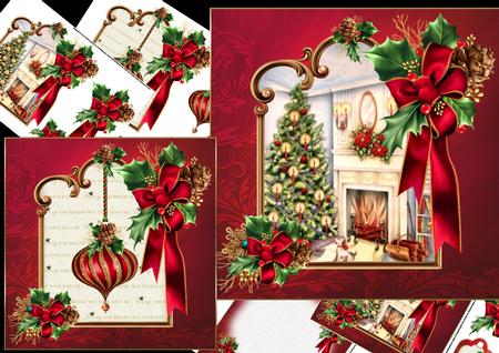 8x8 Choice of Toppers Christmas Scene or Bauble Mini Kit