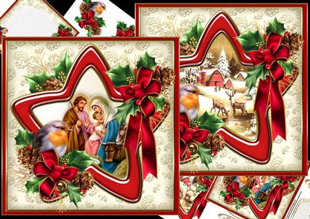 8x8 Choice of Toppers Nativity Star and Snowy Scene Mini Kit