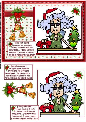 Stella Santa Just Called Quick Card