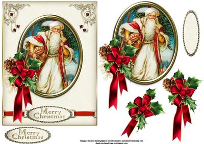 Vintage Santa Medallion